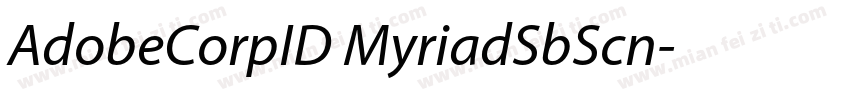 AdobeCorpID MyriadSbScn字体转换